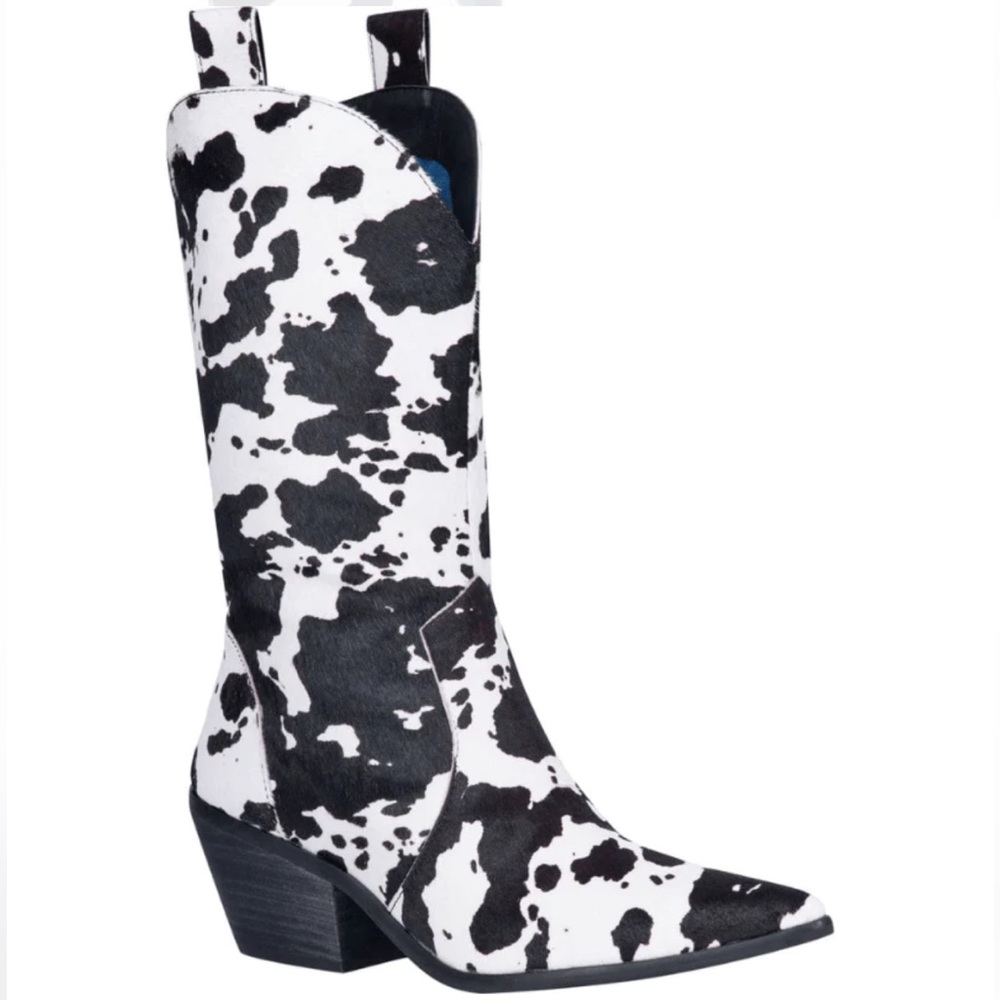 DINGO WOMEN'S LIVE A LITTLE BLACK LEATHER BOOTS DI 127 NWT